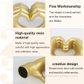 Gold Gesture Heart Hand Statue for Room Decoration